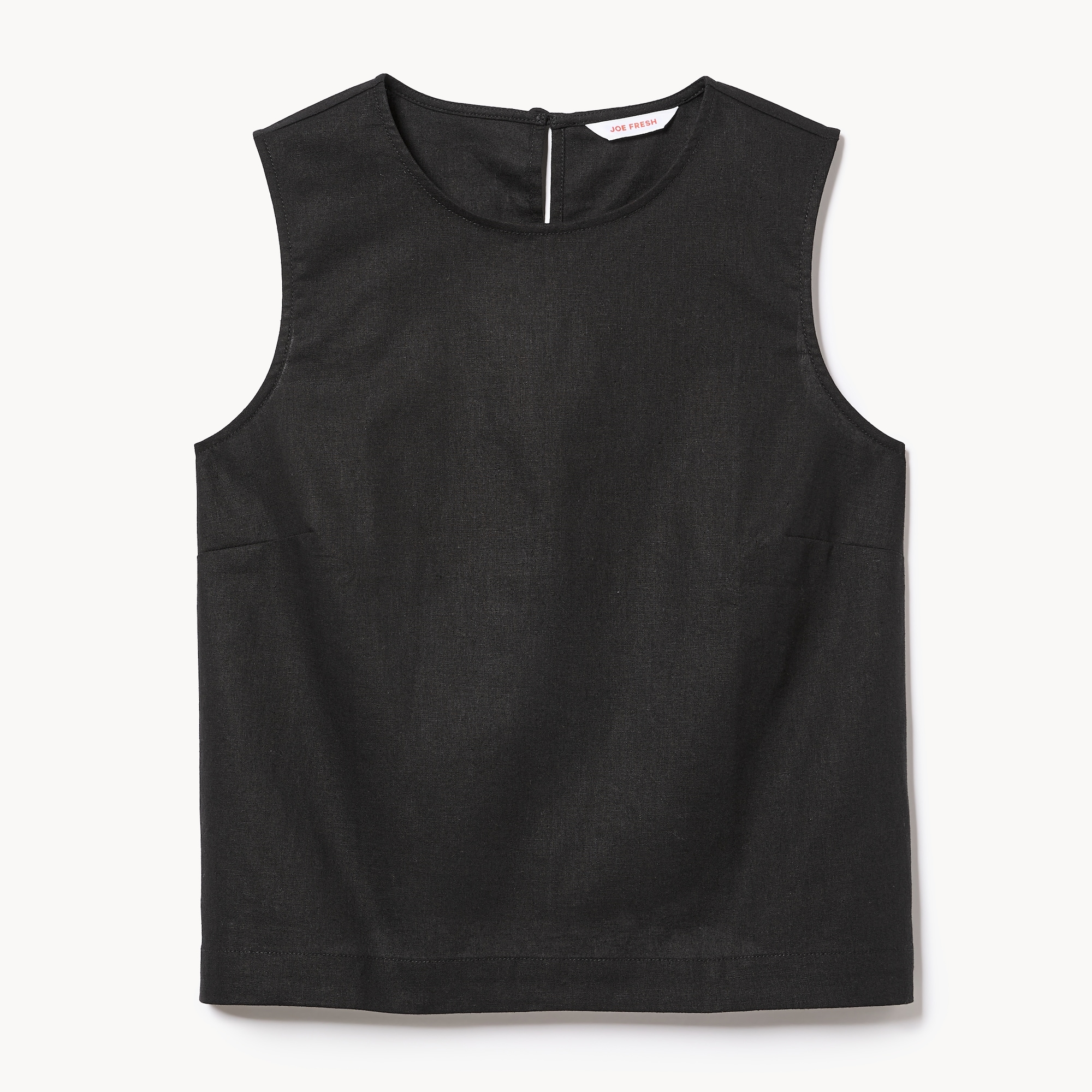 26SS Tank Top Linen フェードブラック Linen Cotton Tank in JF Black from Joe Fresh