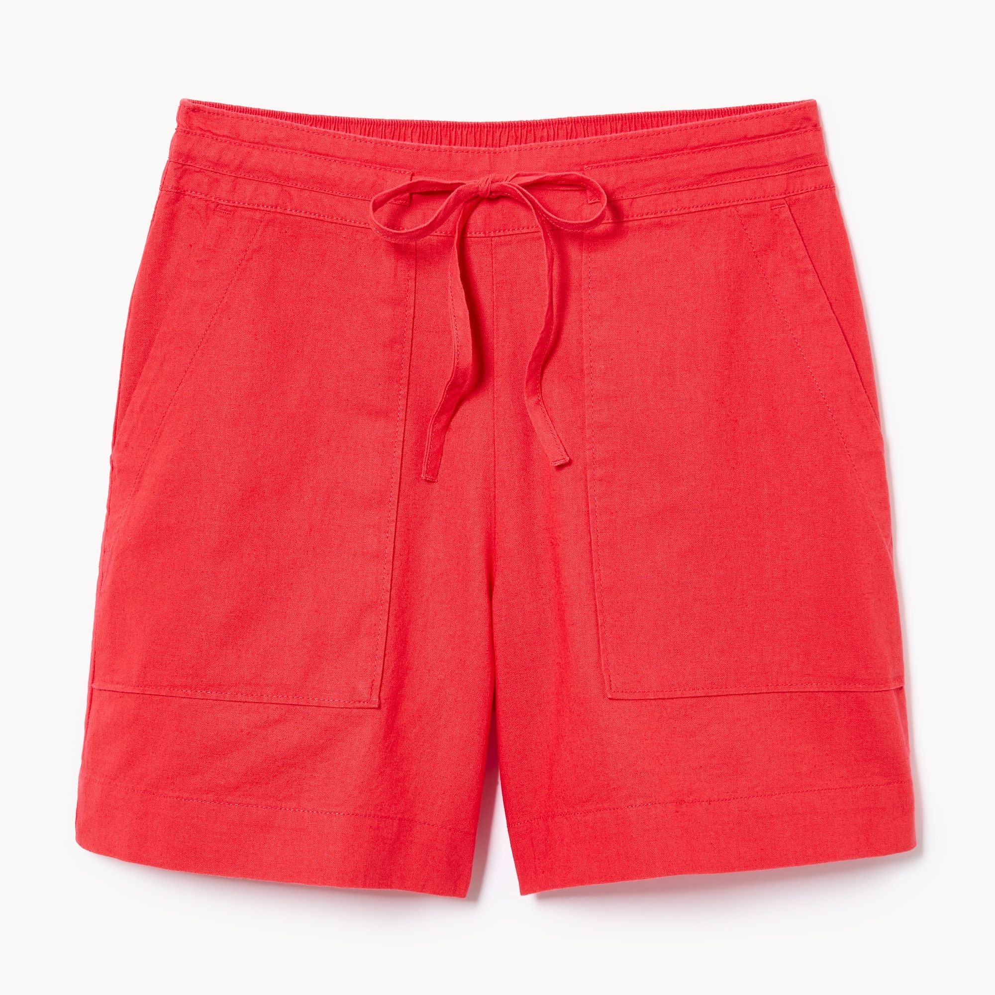 Short utilitaire en lin et coton