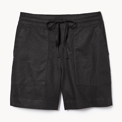Cotton Linen Utility Short - JF Black