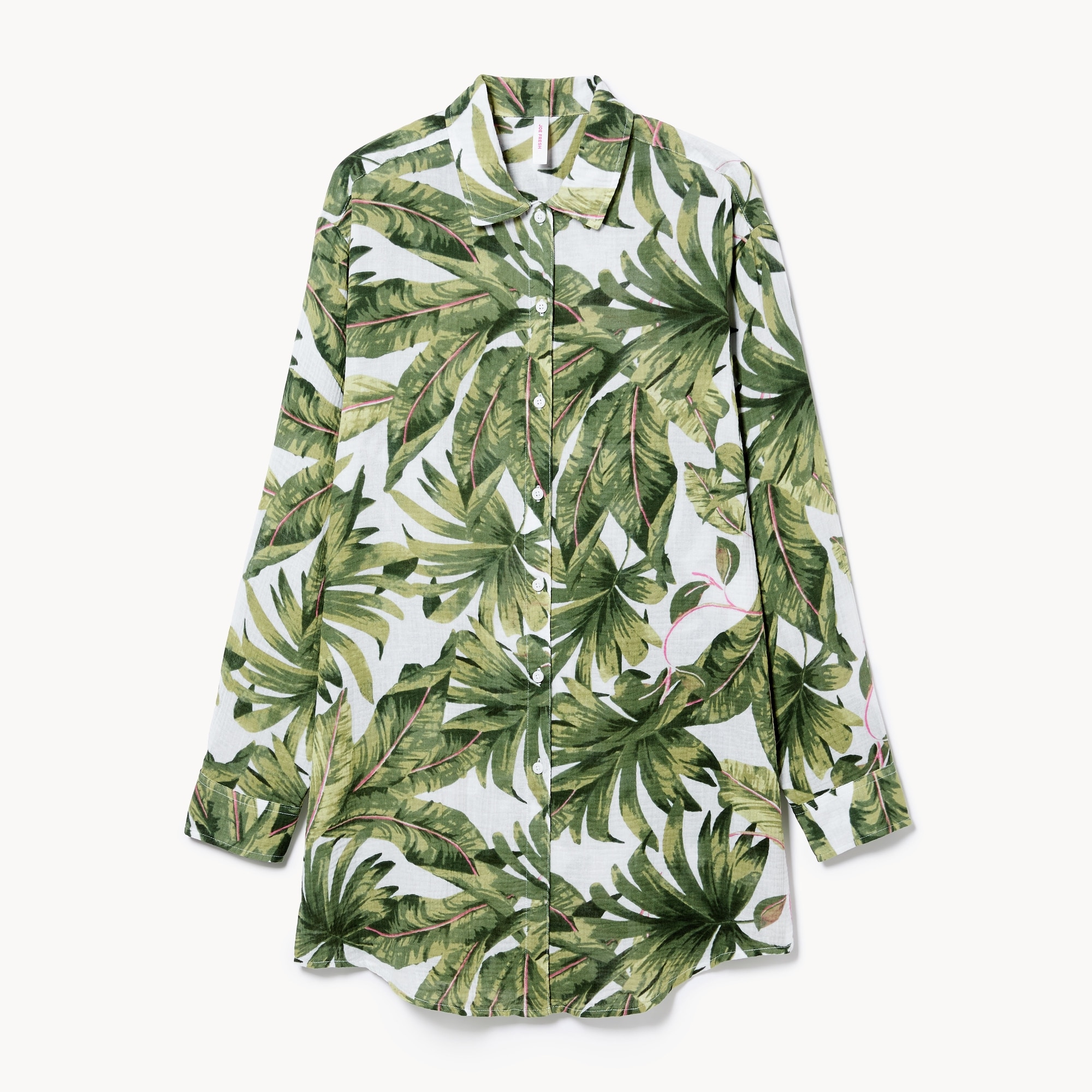 Chemisier cache-maillot imprimé en gaze