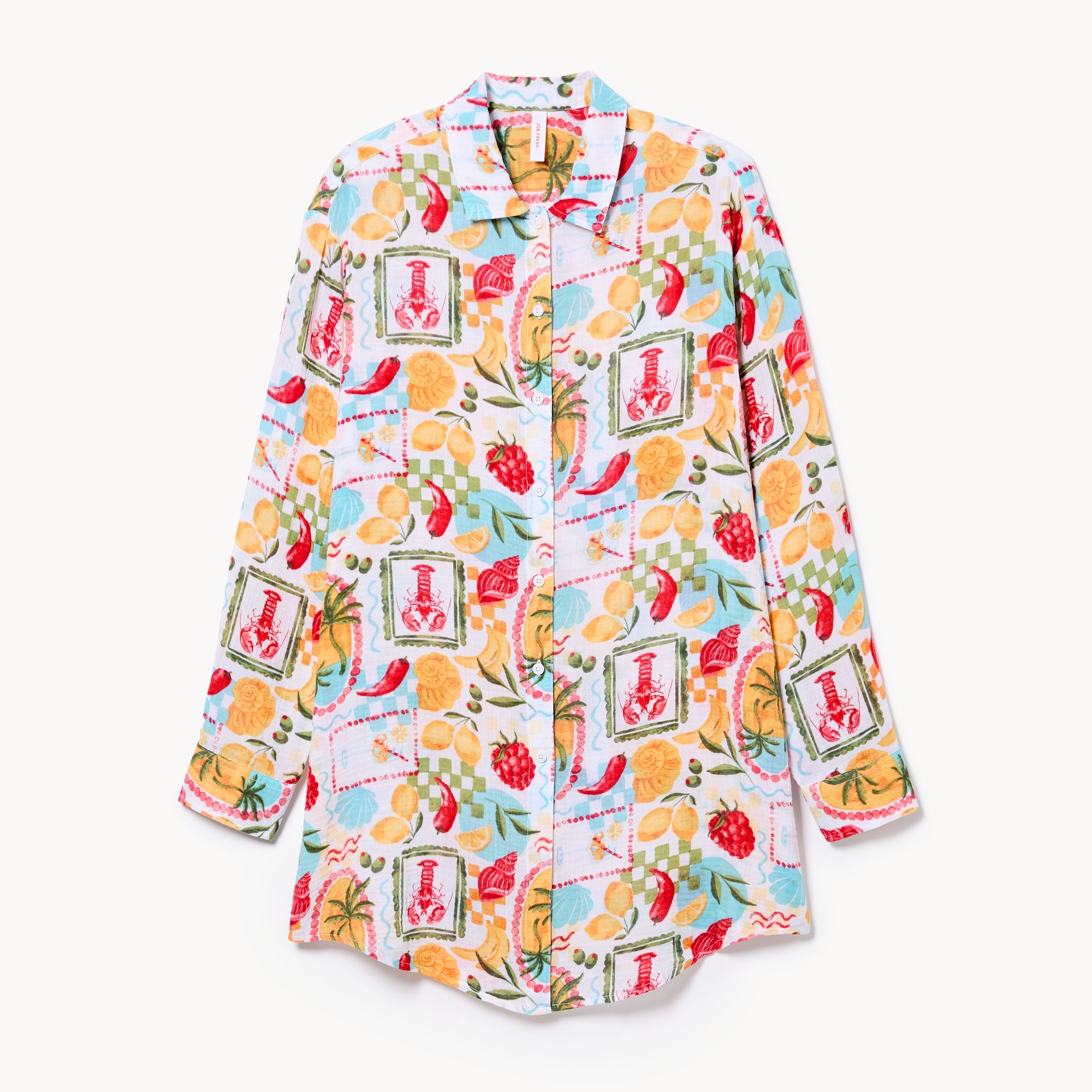 Gauze Printed Cover-Up Shirt
