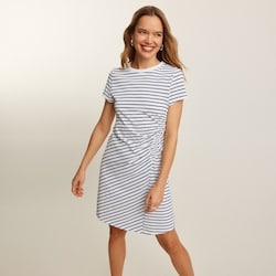 Joe Fresh Robe t-shirt à ruché rayée 1 ea, 29,00 $/1ch