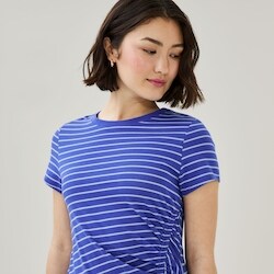 Joe Fresh Striped Ruched T-Shirt Dress - 1 ea | Dominion Stores of