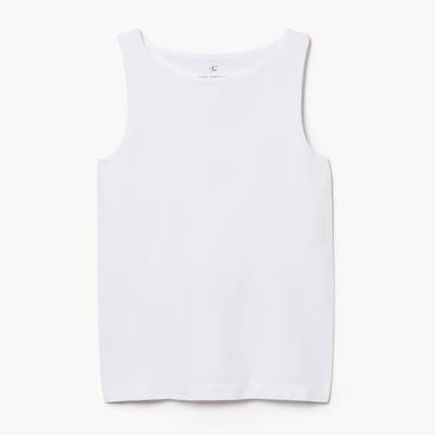 Built-In Bra Sleep Tank - White