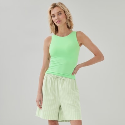 Cami de nuit à soutien-gorge intégré - PASTEL VERT