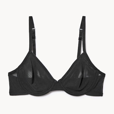 Soutien-gorge à armature en filet - Noir