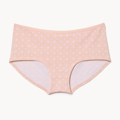 Culotte garçonne imprimée en coton - Pêche