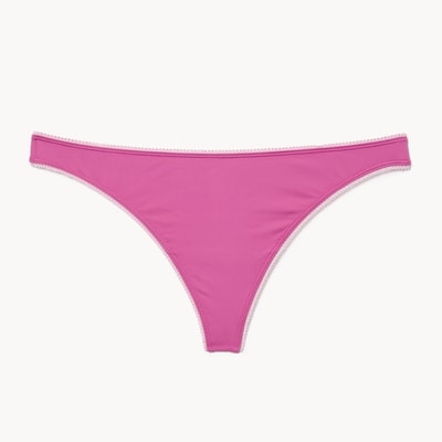 Scalloped Trim Thong - Rose