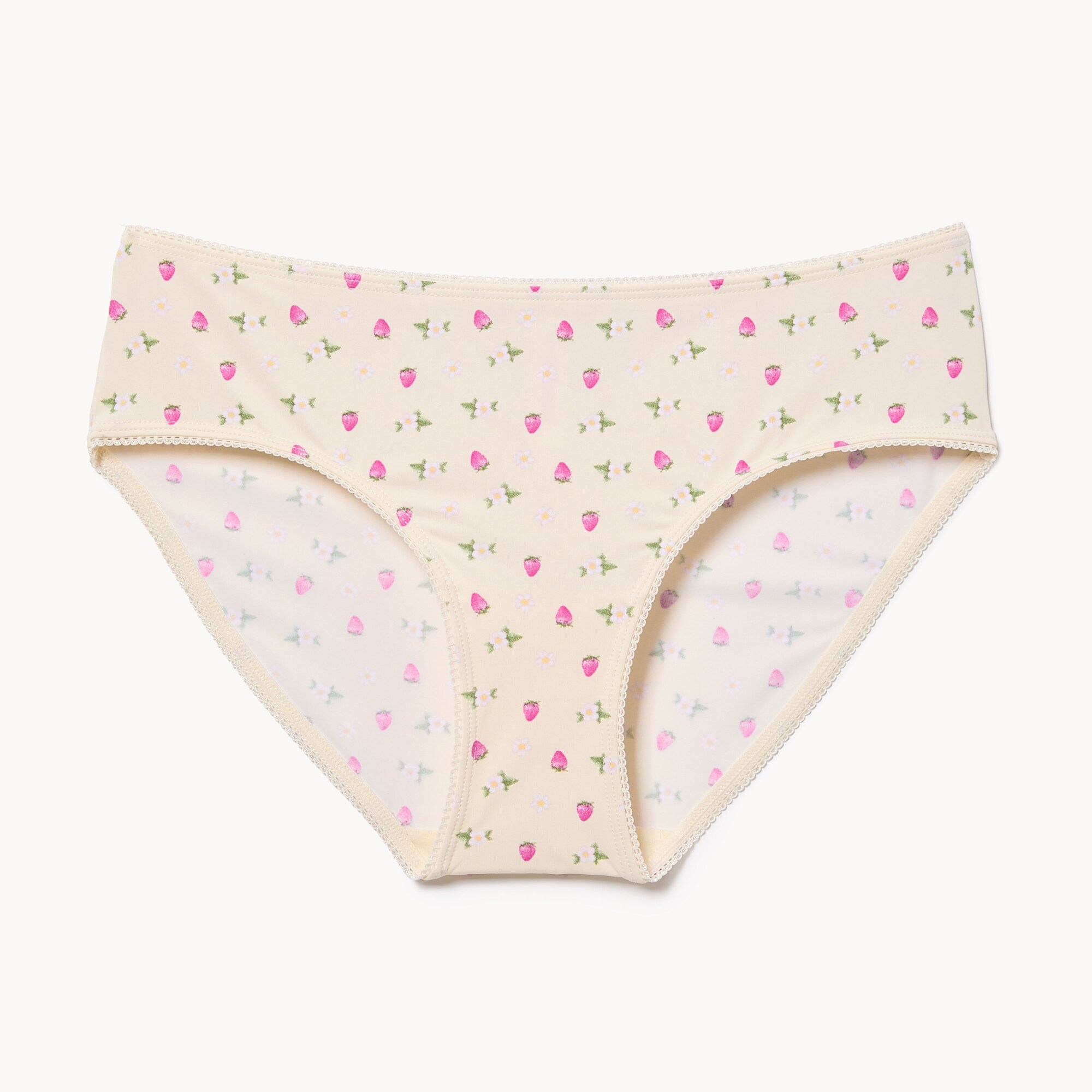 Culotte à taille basse à bordure festonnée