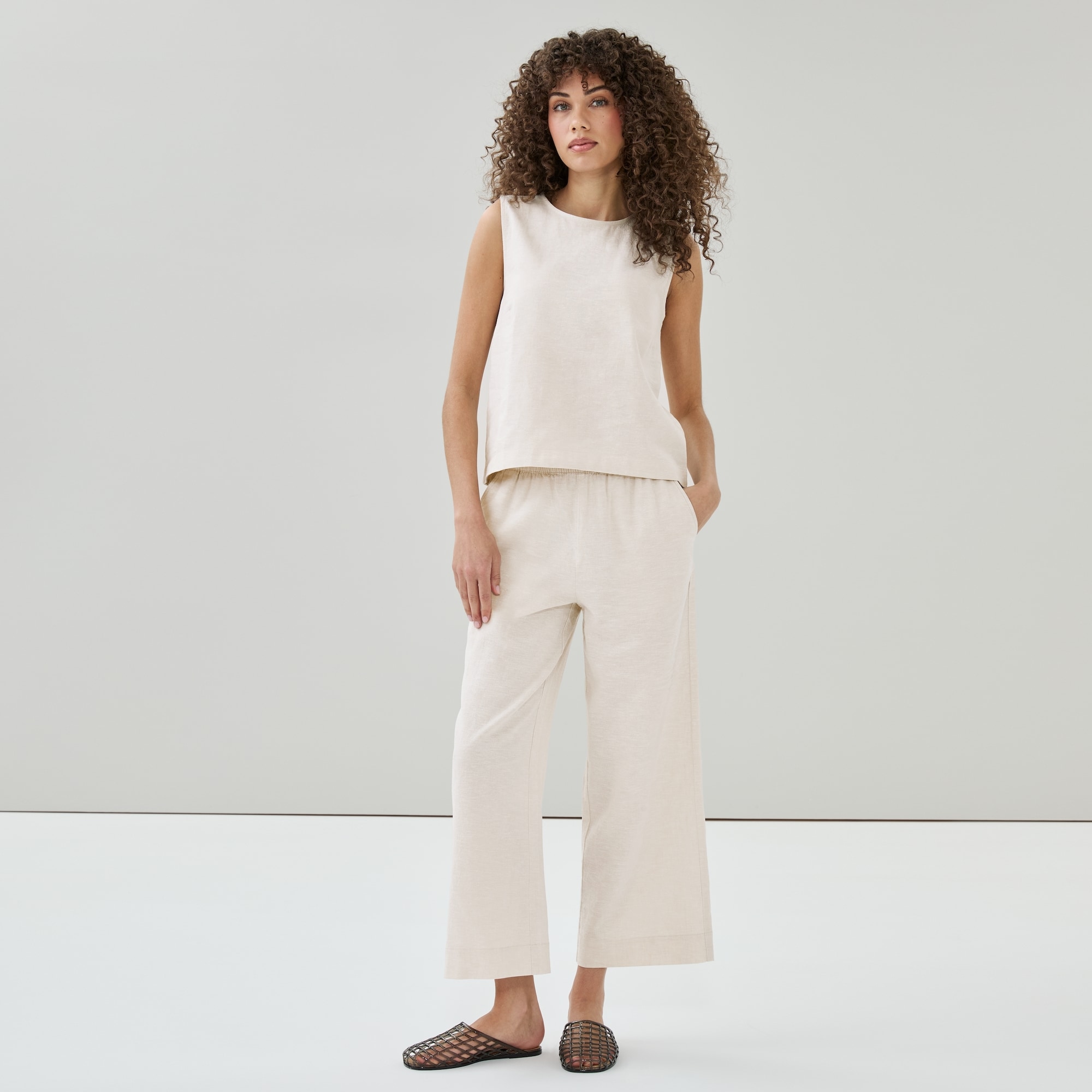 Linen Tank in Linen from Joe Fresh