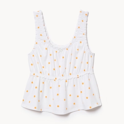 Cami de nuit à volants - Orange