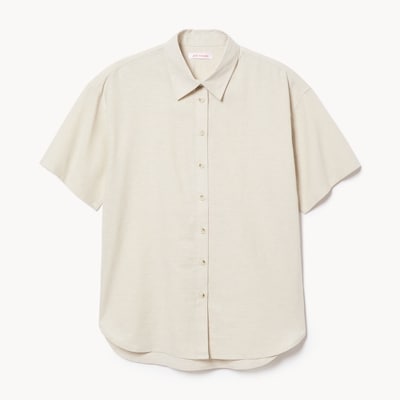 Cotton Linen Camp Shirt - Linen
