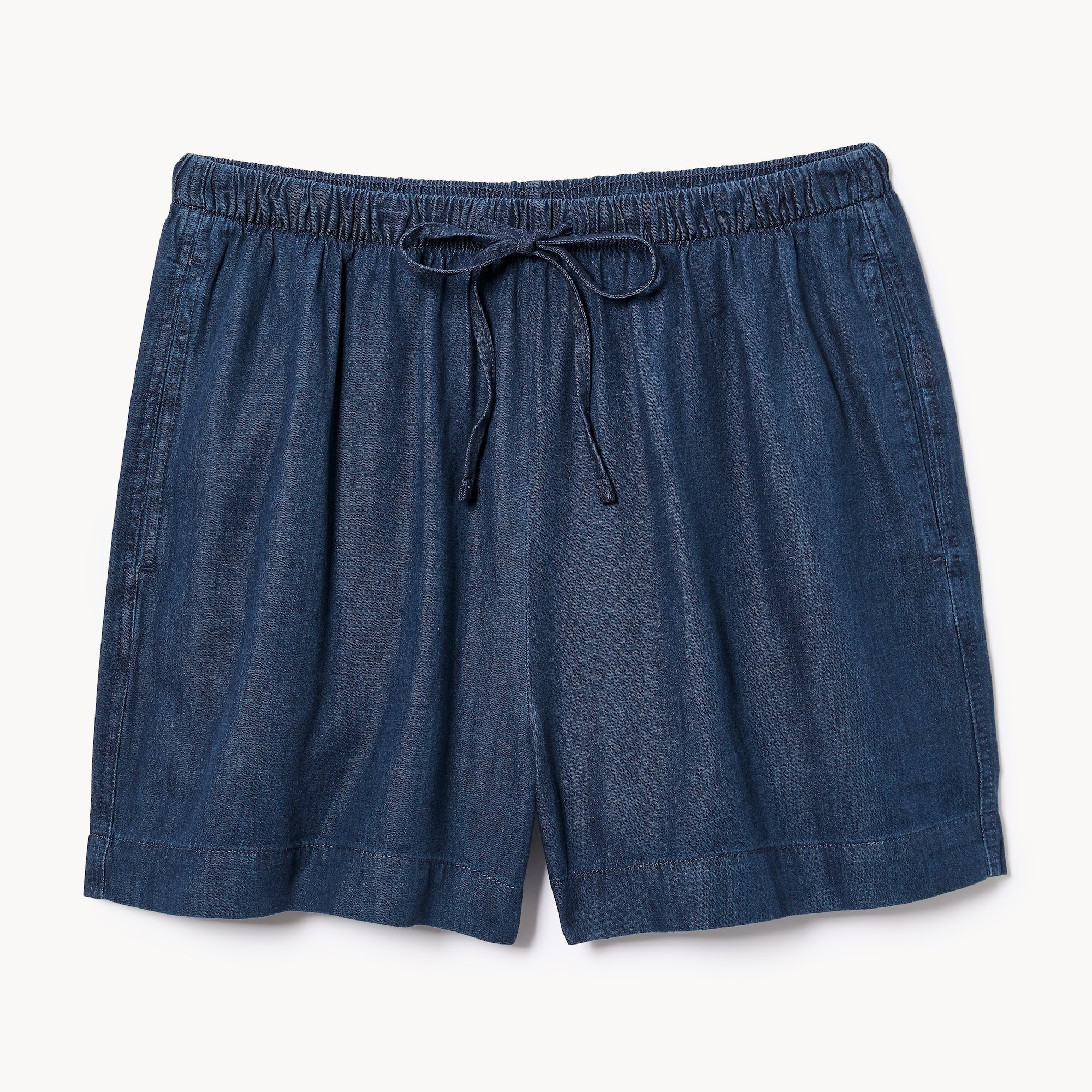 Chambray Dark Wash Pull-On Short in Dark Wash from Joe Fresh