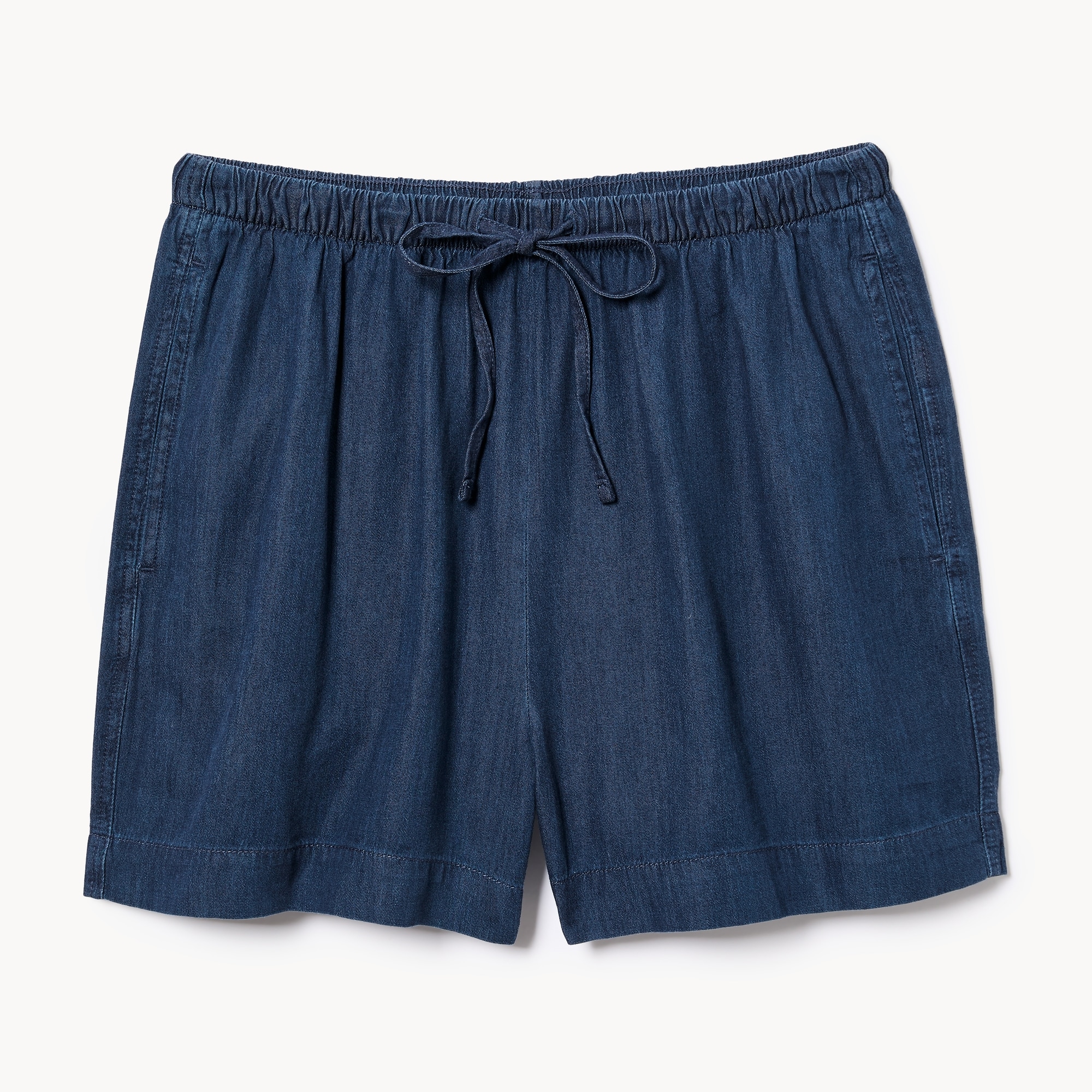 Women+ Chambray Dark Wash Pull-On Short in Dark Wash from Joe Fresh