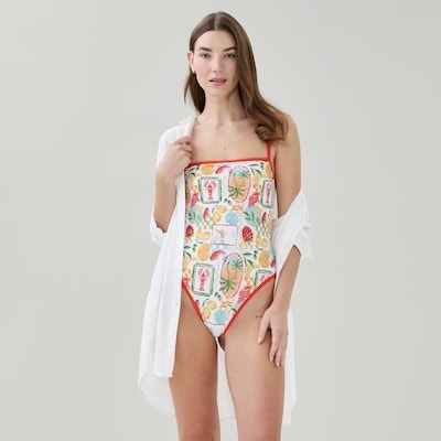 Joe Fresh Maillot de bain imprimé à encolure carrée 1 ea, 42,00 $/1ch