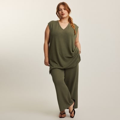 V-Neck Tunic - Olive
