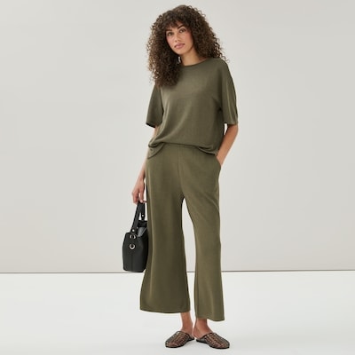 Cropped Pull-On Pant - Olive