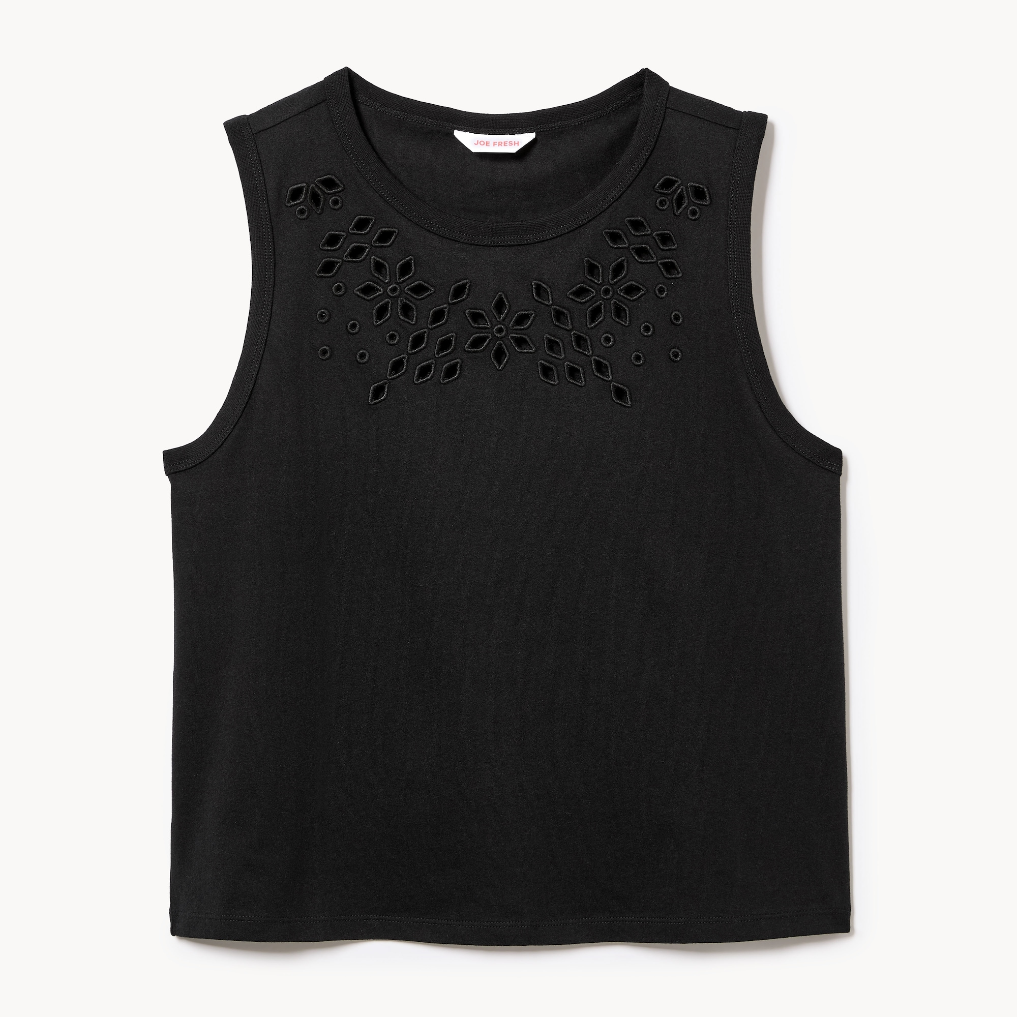Embroidered Tank in JF Black from Joe Fresh