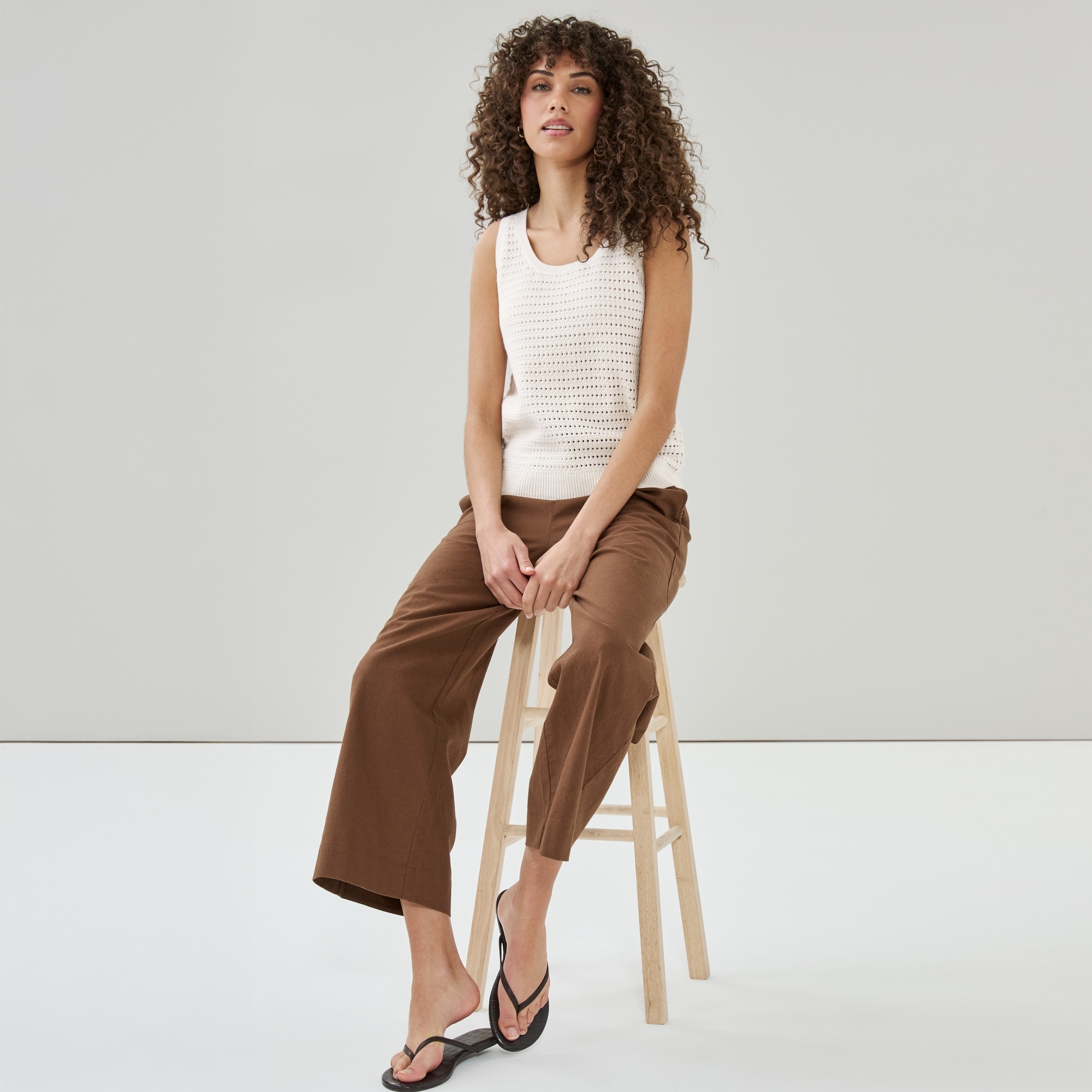 Crochet Tank in Cream from Joe Fresh