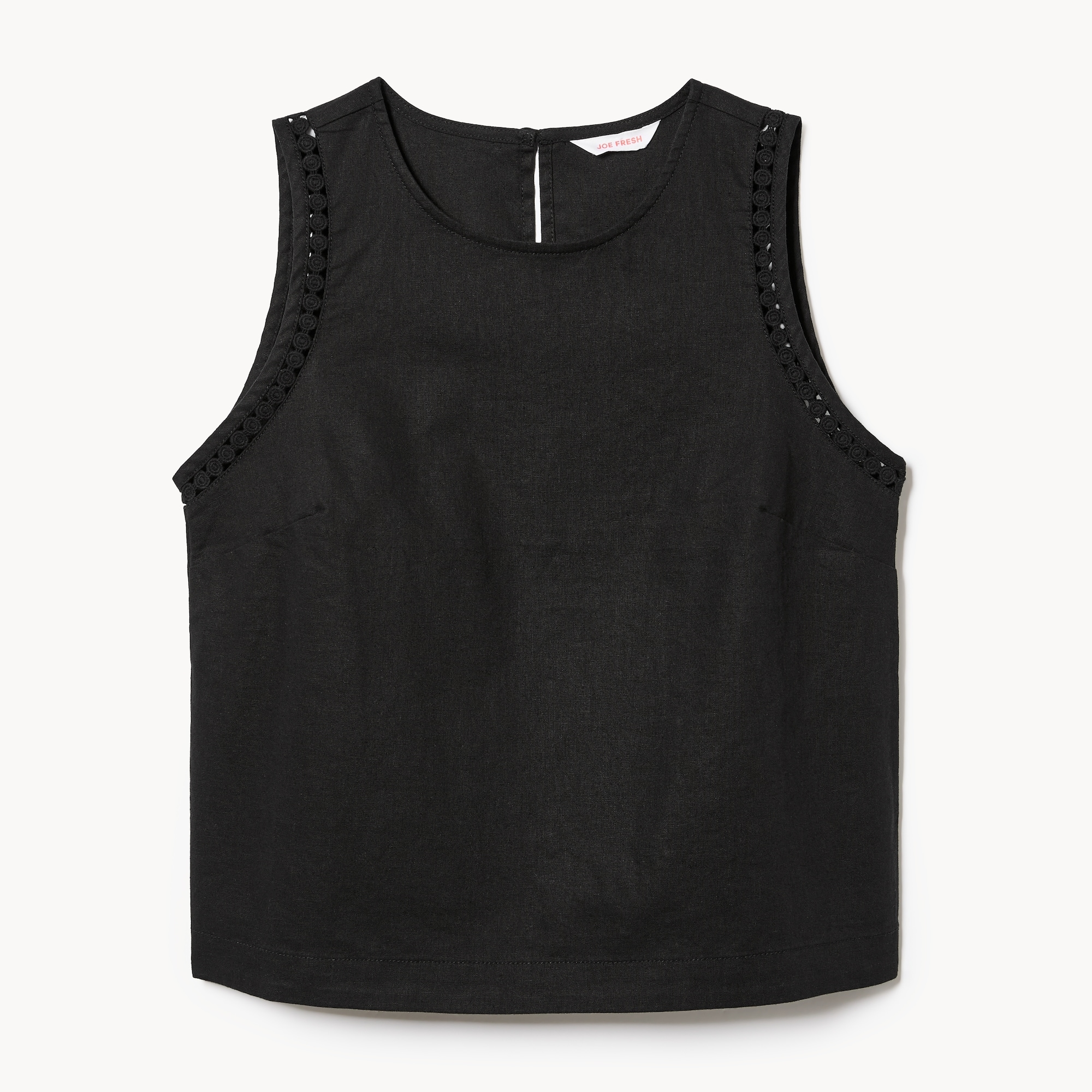 Women+ Linen Cotton Tank in JF Black from Joe Fresh