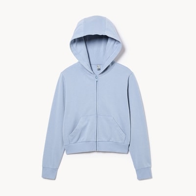 Active Cropped Hooded Jacket - Light Blue