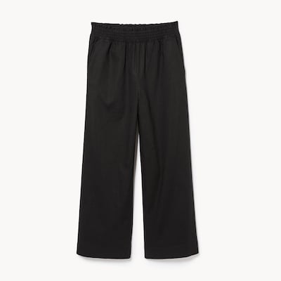 Cotton Linen Wide Leg Pant - JF Black