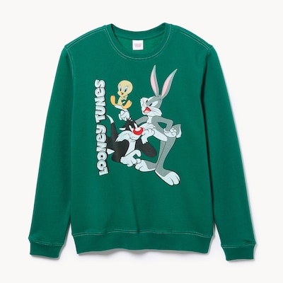 Looney Tunes Graphic Sweatshirt - Dark Green