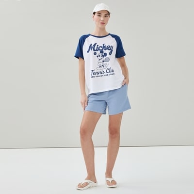 T-shirt rétro Mickey Mouse de Disney - Marine