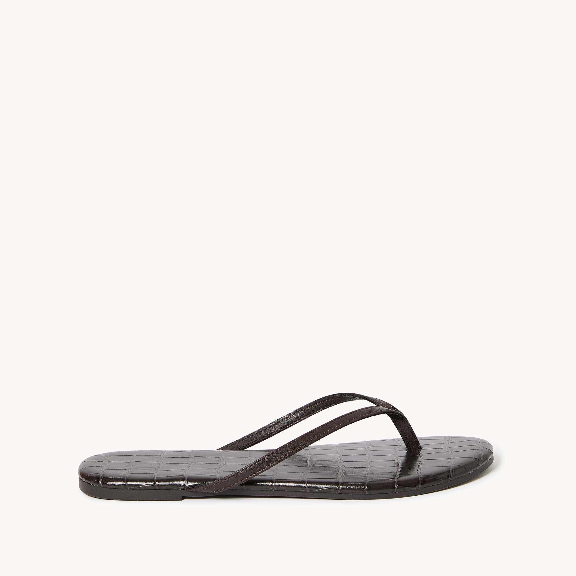 Flip-Flop Sandals in Dark Brown from Joe Fresh