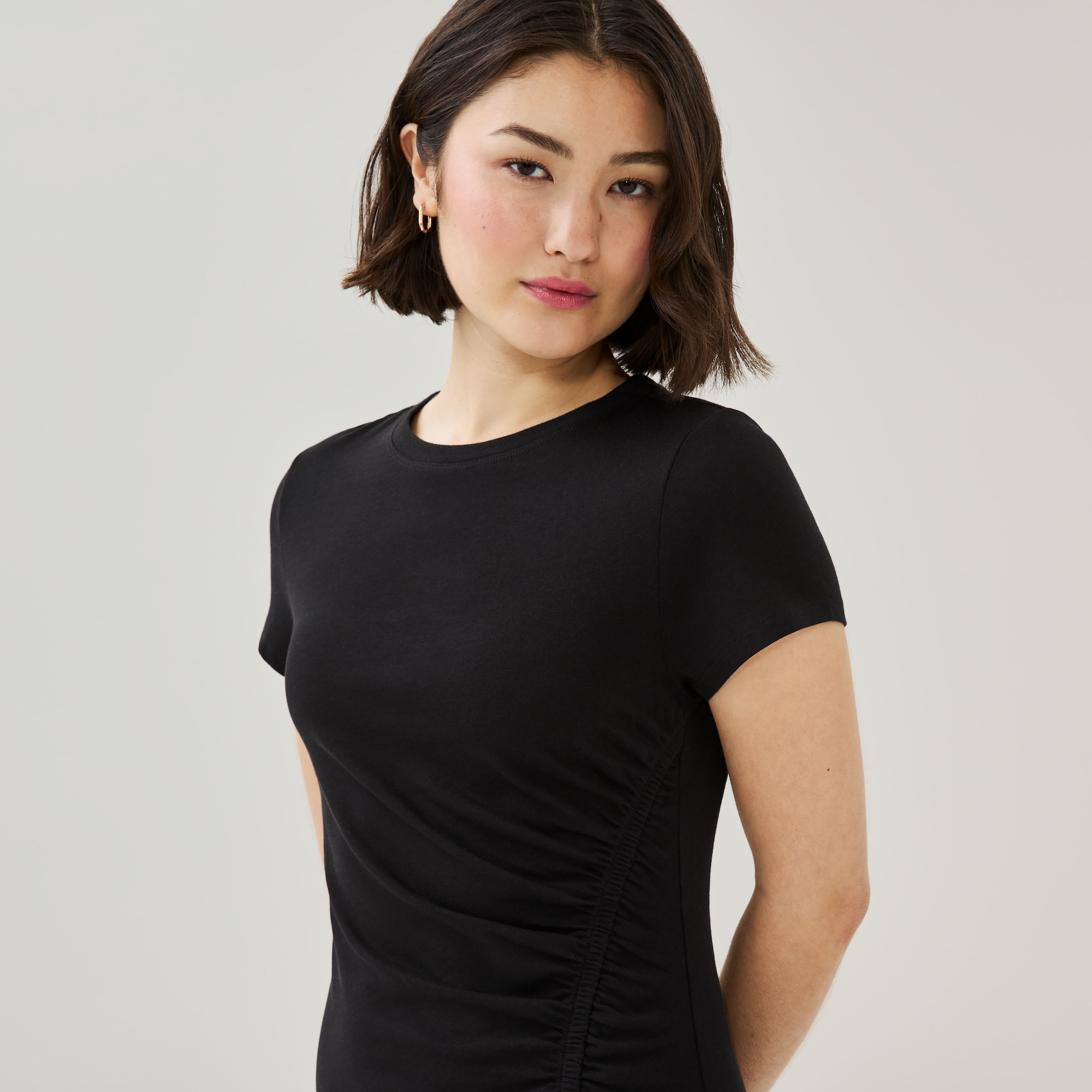 Side Ruched T-Shirt Dress