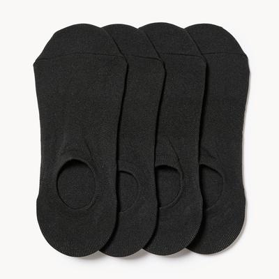 4-Pack Footlets - Black