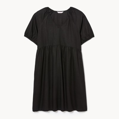 Puff Sleeve Midi Dress - JF Black