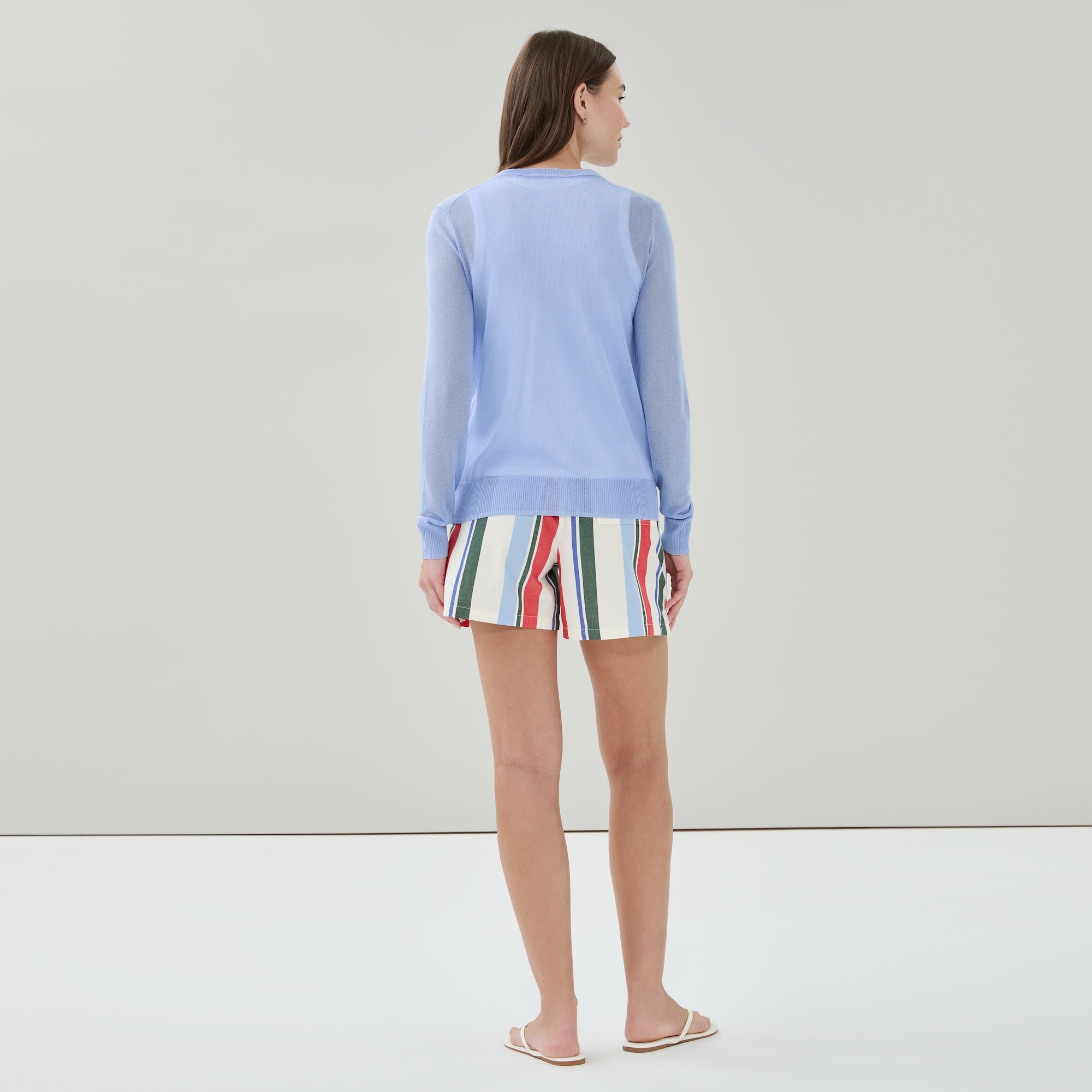 Sheer Cardigan in Light Blue from Joe Fresh