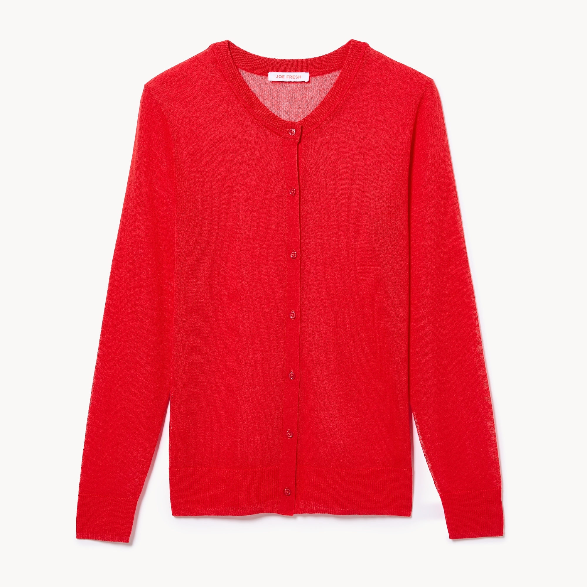 【レッド】sheer cardigan Sheer Cardigan in Bright Red from Joe Fresh