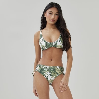 Printed Bikini Top - Green
