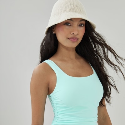 Side Cinch Tankini - Pastel Blue