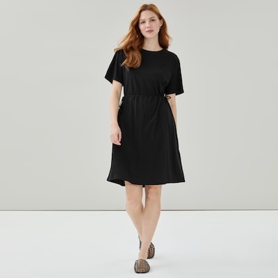 Robe avec cordon de serrage - Noir JF