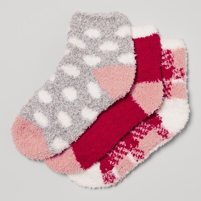 Joe Fresh 3 paires de chaussettes tube mi-hautes, filles 1 ea, 8,00 $/1ch