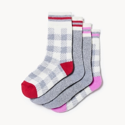 Joe Fresh Chaussettes tubes pour bottes, filles, 4 paires 1 ea, 8,00 $/1ch