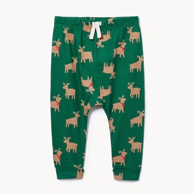 Baby Boys' Printed Harem Pant - Dark Green