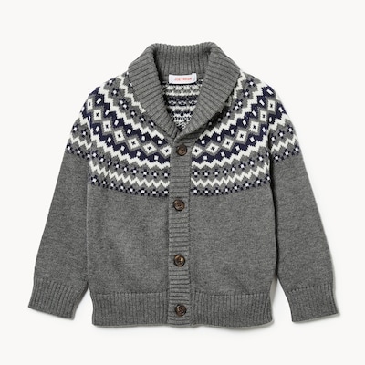 Cardigan en jersey jacquard pour bébés garçons - Mélange De Gris Foncé
