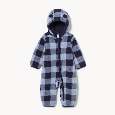 Barboteuse en molleton pour bébés garçons - Marine