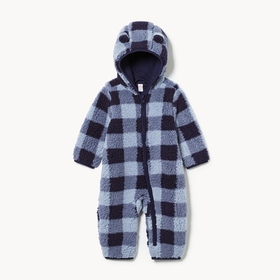 Baby Boys' Fleece Romper - Navy
