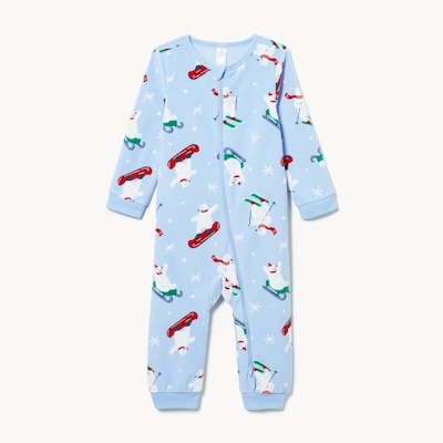 Baby Boys' Holiday Microfleece Sleeper - Light Blue