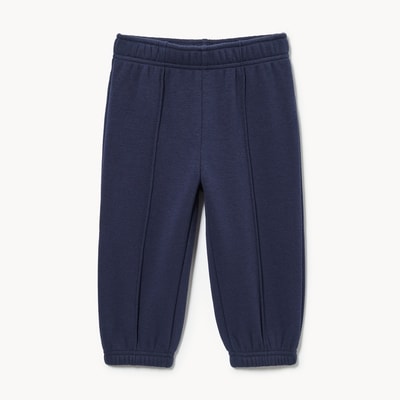 Pantalon jogging molleton duveteux, bébés garçons - Marine foncé
