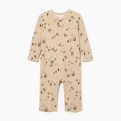 Barboteuse en tricot gaufré pour bébés garçons - Sable