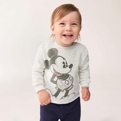 Chandail molleton Mickey Mouse Disney, bébés - Mélange Avoine Pâle