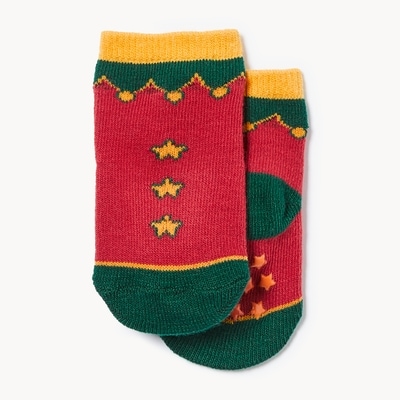 Baby Elf Crew Socks - Red