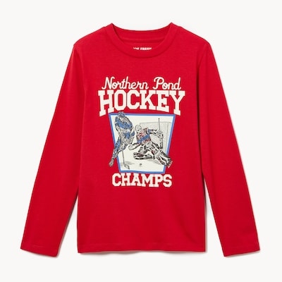 Kid Graphic Long Sleeve Top - Red