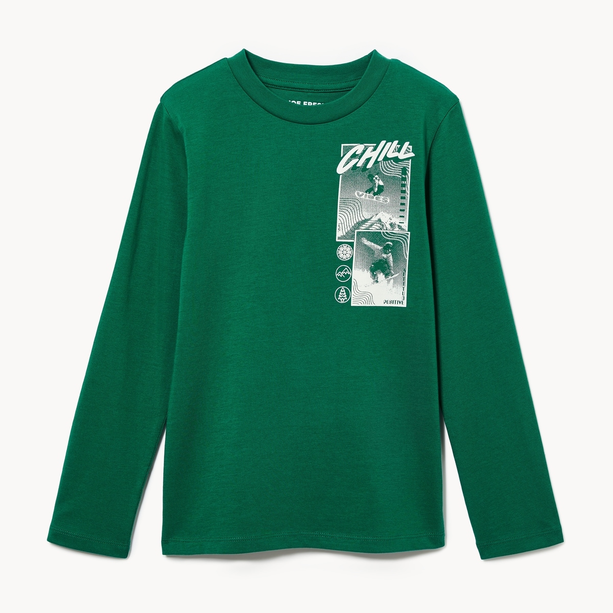 Kid Graphic Long Sleeve Top - Green